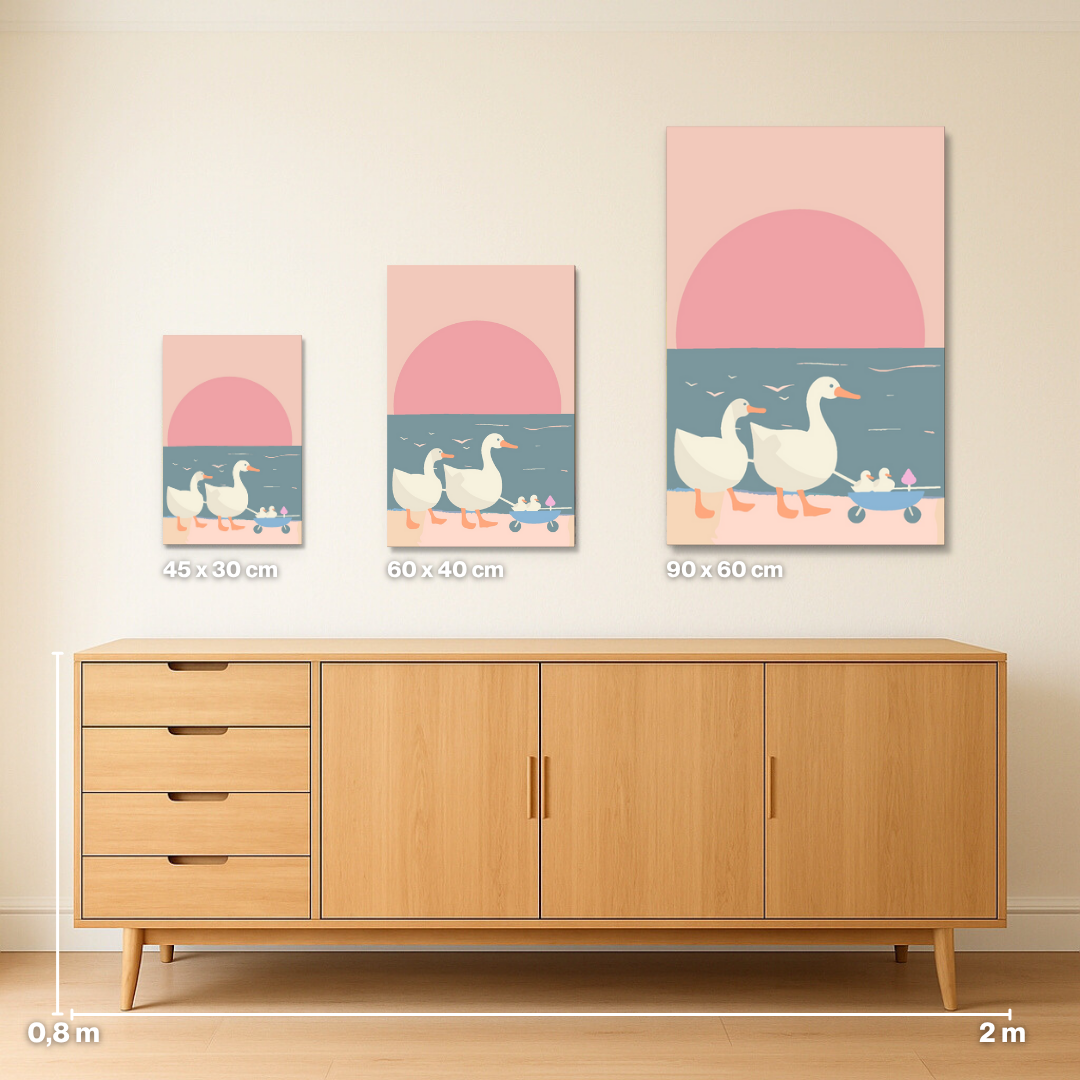 Entenfamilie - Malen nach Zahlen