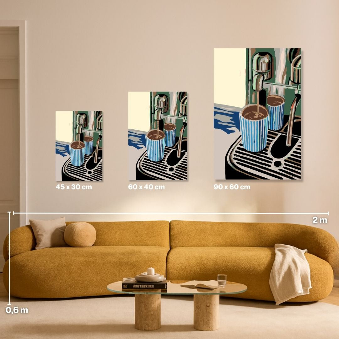 Coffee Club & Sunday Market Bundle of 2 - Paint by numbers without stretcher frame