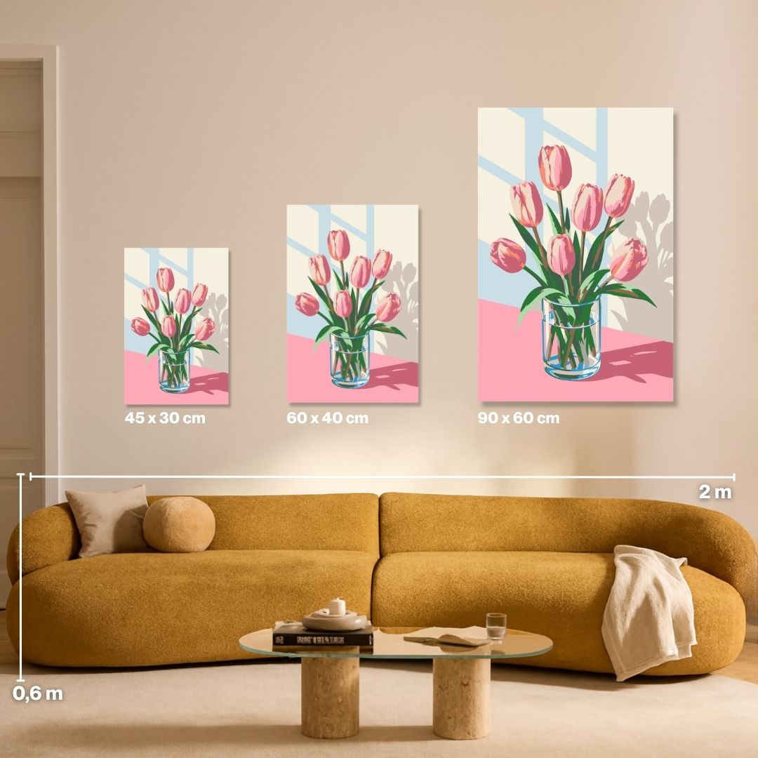 Blush Tulips - Malen nach Zahlen