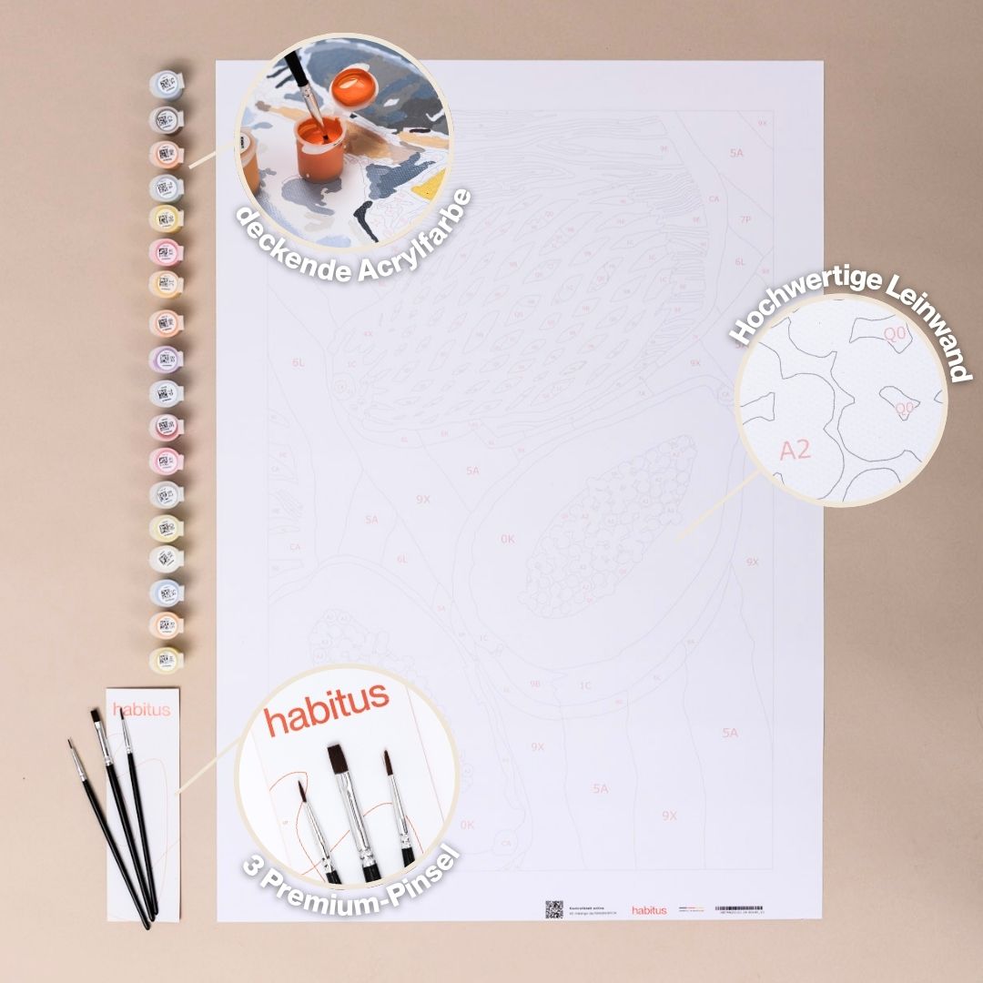 Austernplatte - Malen nach Zahlen