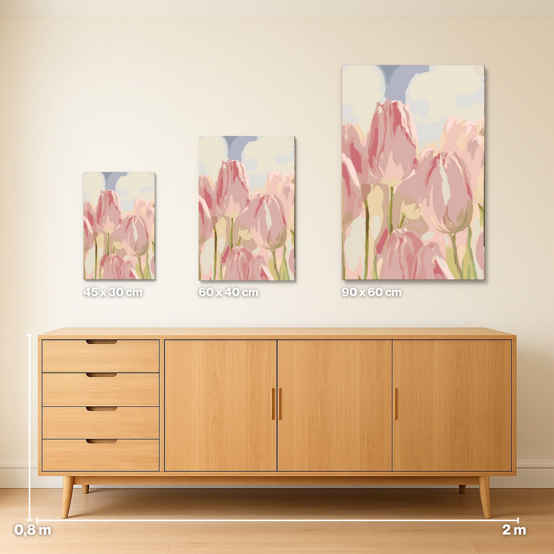 Blush Tulips - Malen nach Zahlen