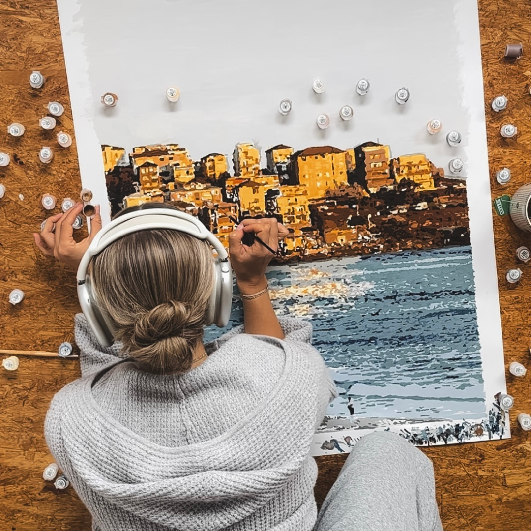 Bondi Beach von Rahel - Malen nach Zahlen