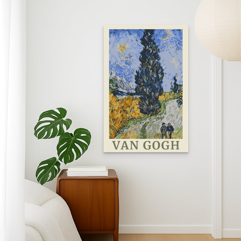 Van Gogh Zypressenweg - Malen nach Zahlen