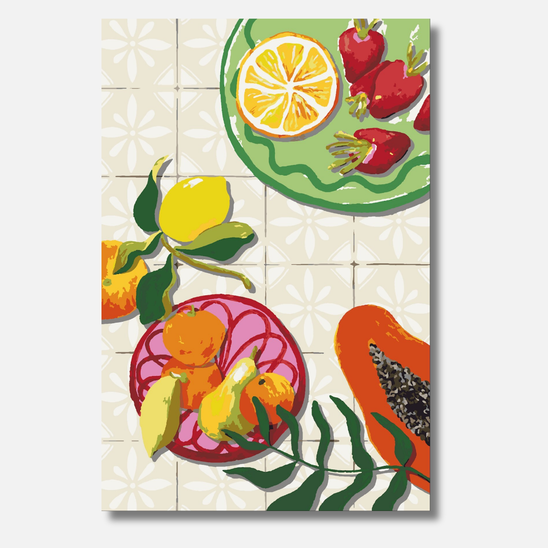 Fruta y Ceramica - Malen nach Zahlen