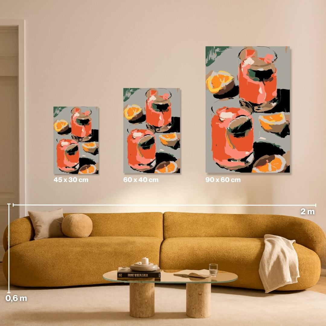 Aperol Sour - Malen nach Zahlen