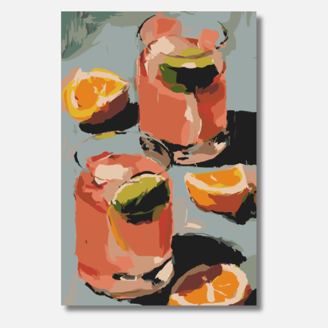 Aperol Sour - Malen nach Zahlen