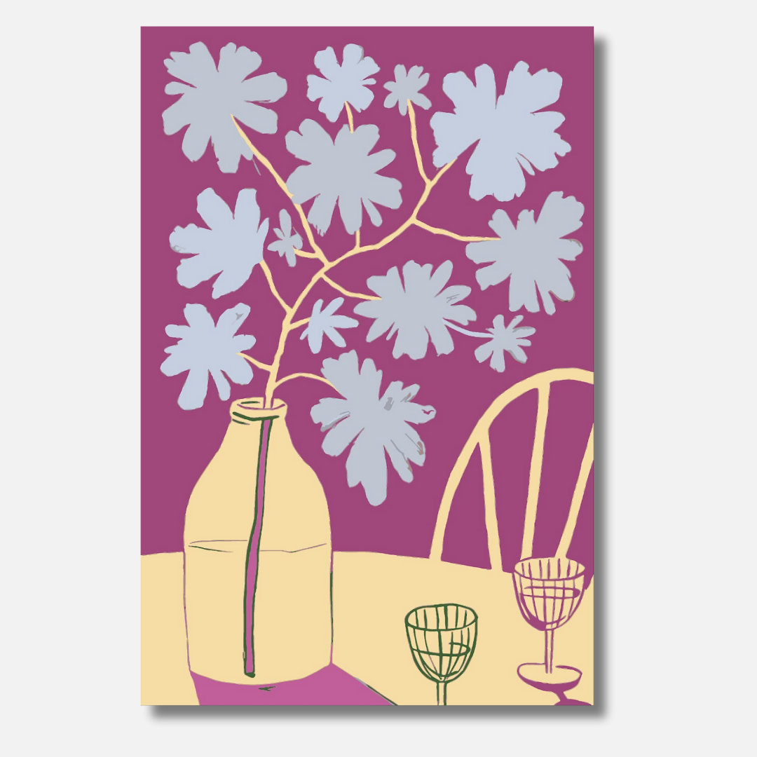 Pop-Art Blumen - Malen nach Zahlen