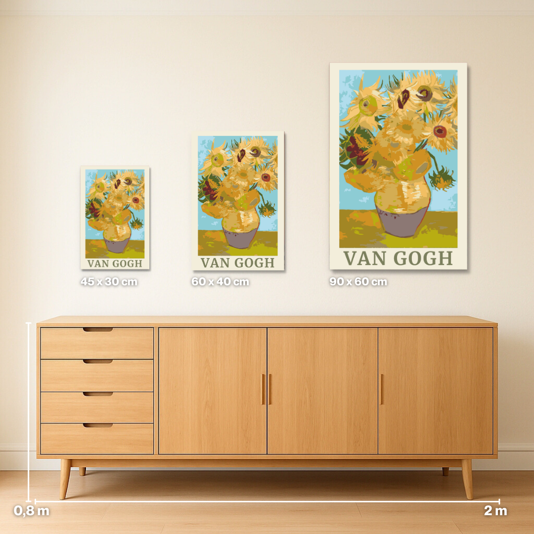 Van Gogh Sonnenblumen - Malen nach Zahlen