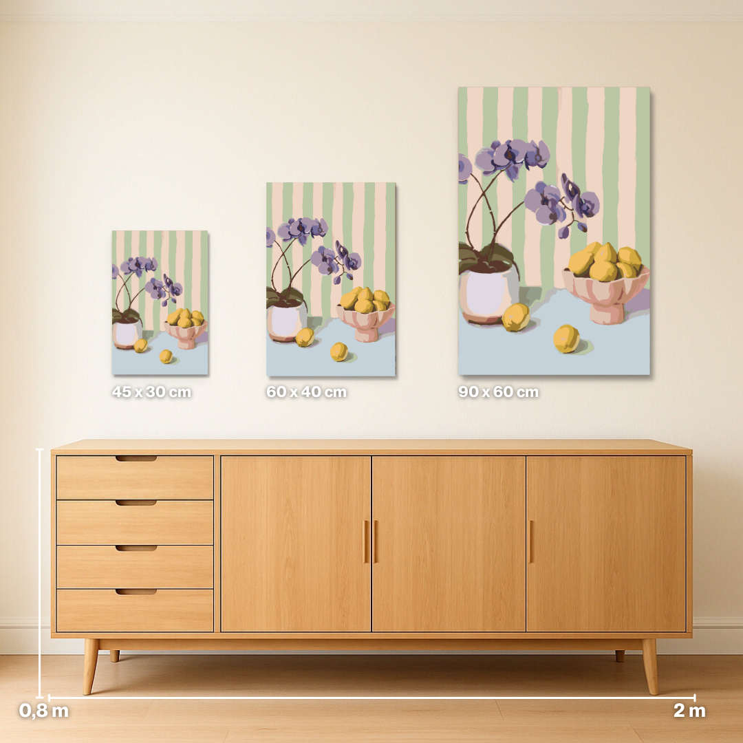 Orchidee & Zitronen - Malen nach Zahlen