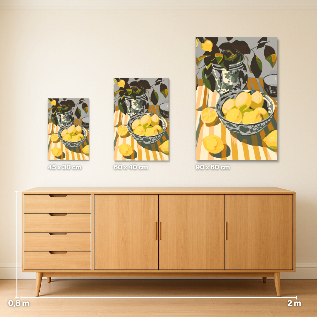 Yellow Citrus Delight - Malen nach Zahlen