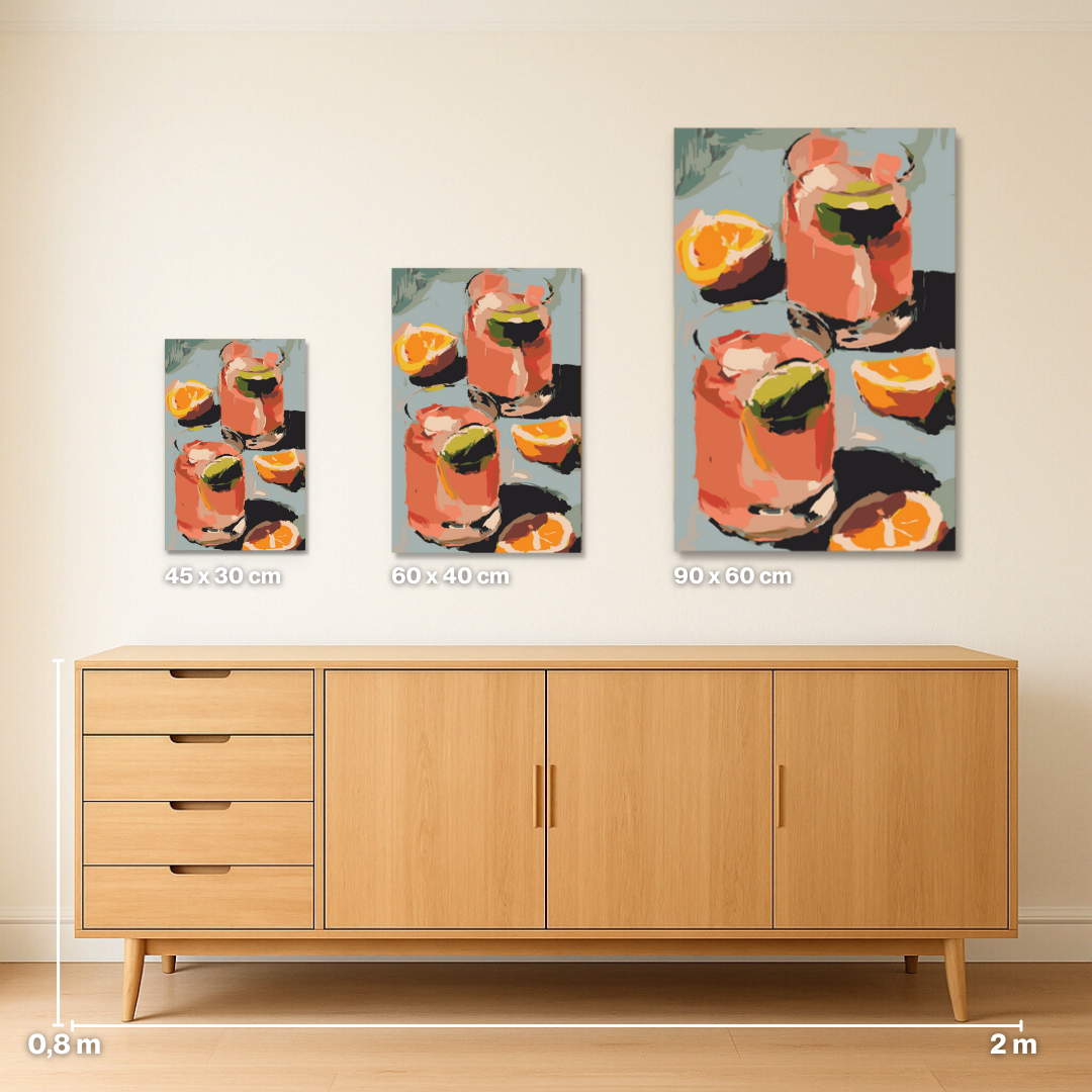 Aperol Sour - Malen nach Zahlen