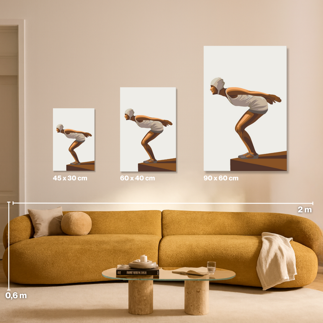 Die Schwimmerin - Malen nach Zahlen