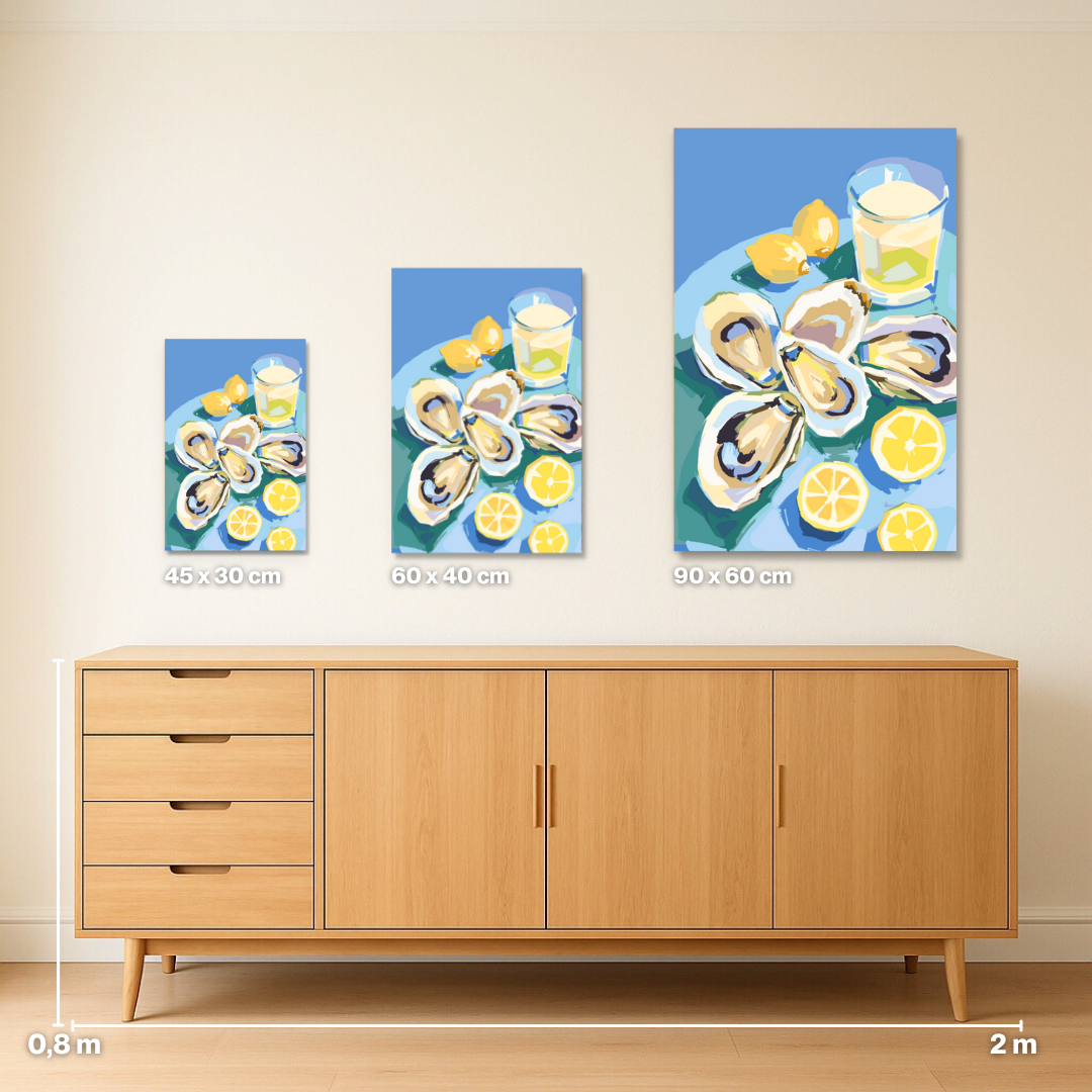 Austern & Zitronen - Malen nach Zahlen