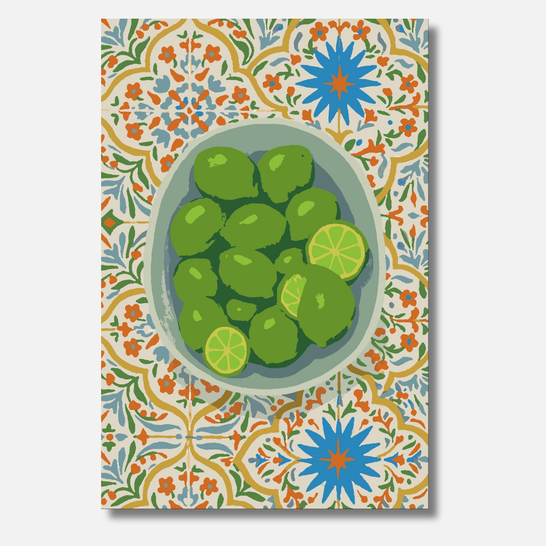 Mediterrane Limetten - Malen nach Zahlen