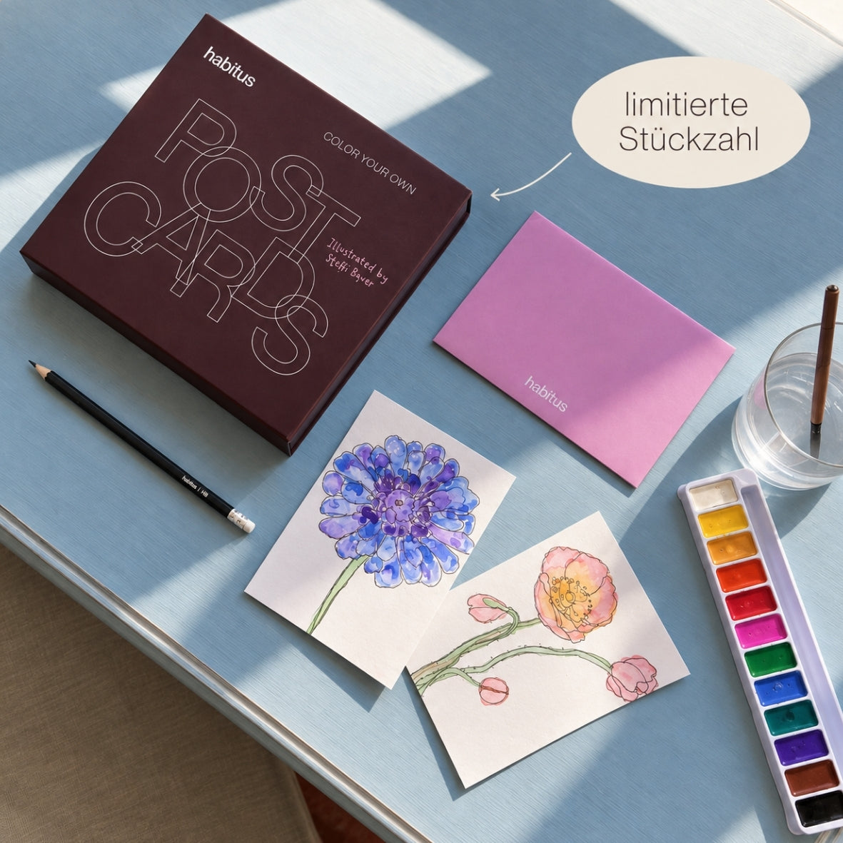 Kunstvolle Postkarten zum Selbstgestalten