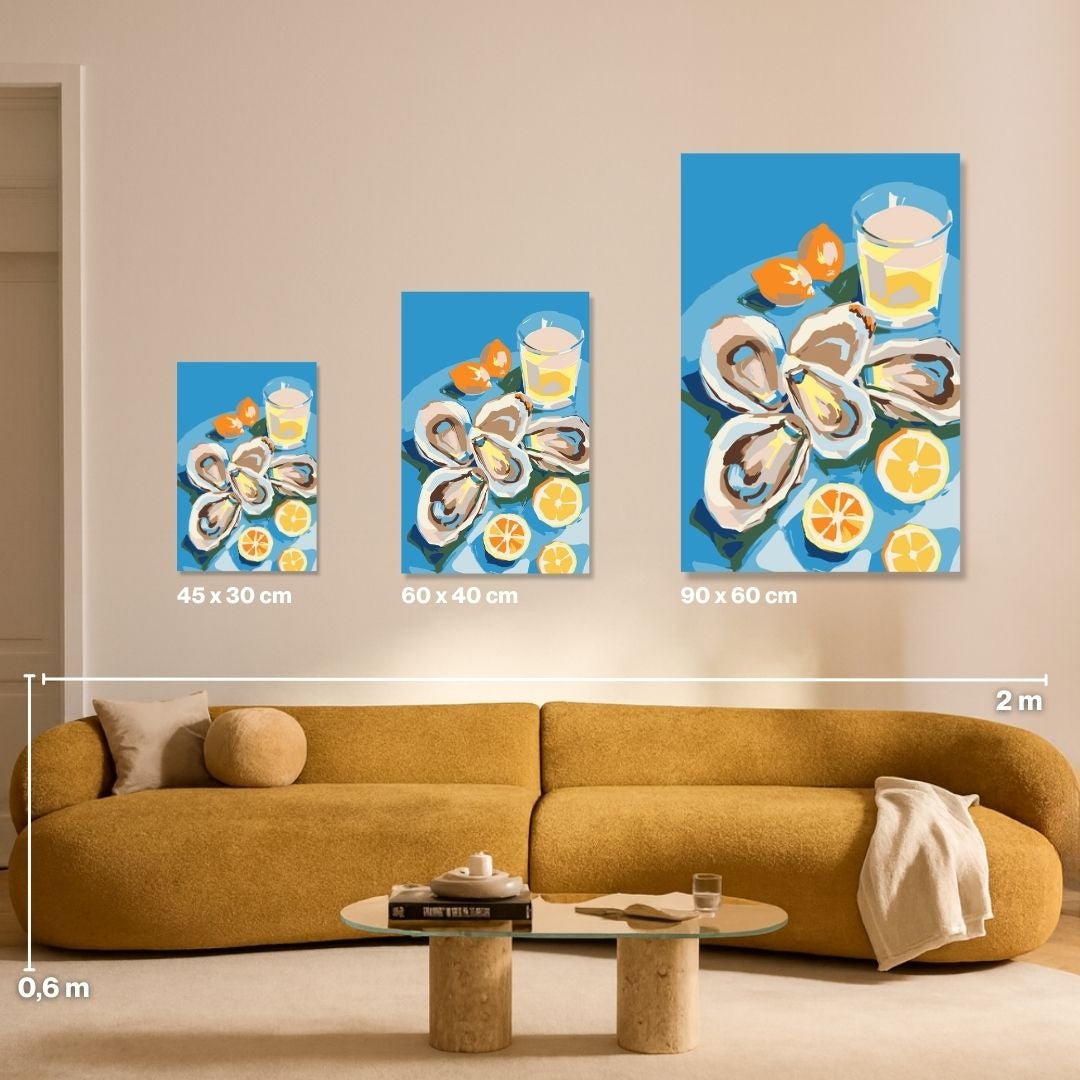 Austern & Zitronen - Malen nach Zahlen