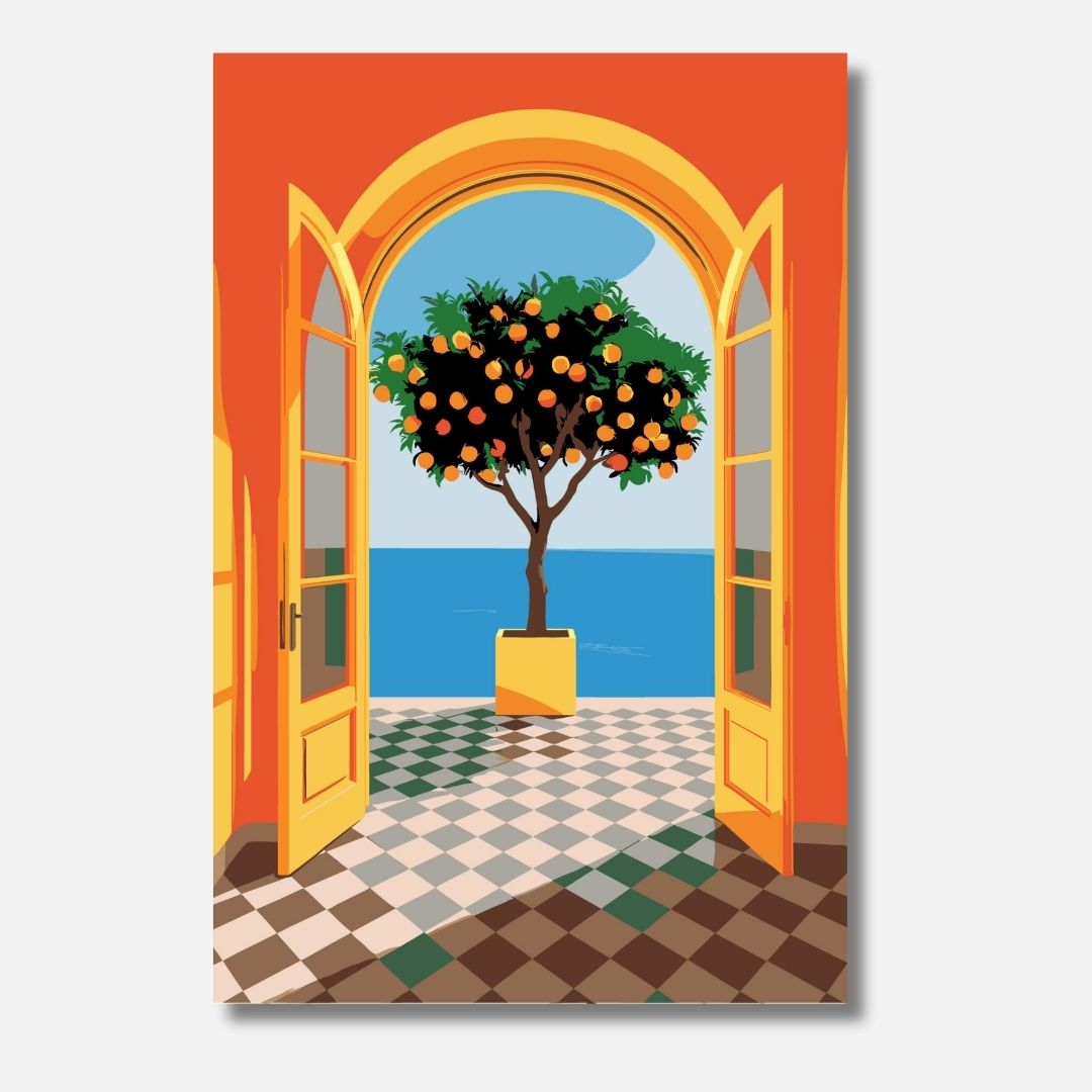 Orange Tree - Malen nach Zahlen