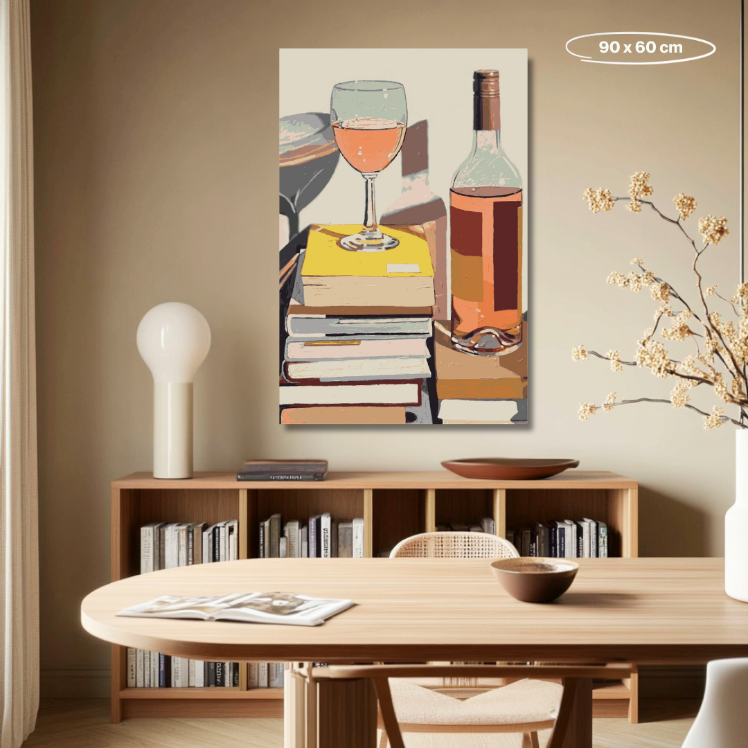 Books & Rosé - Malen nach Zahlen
