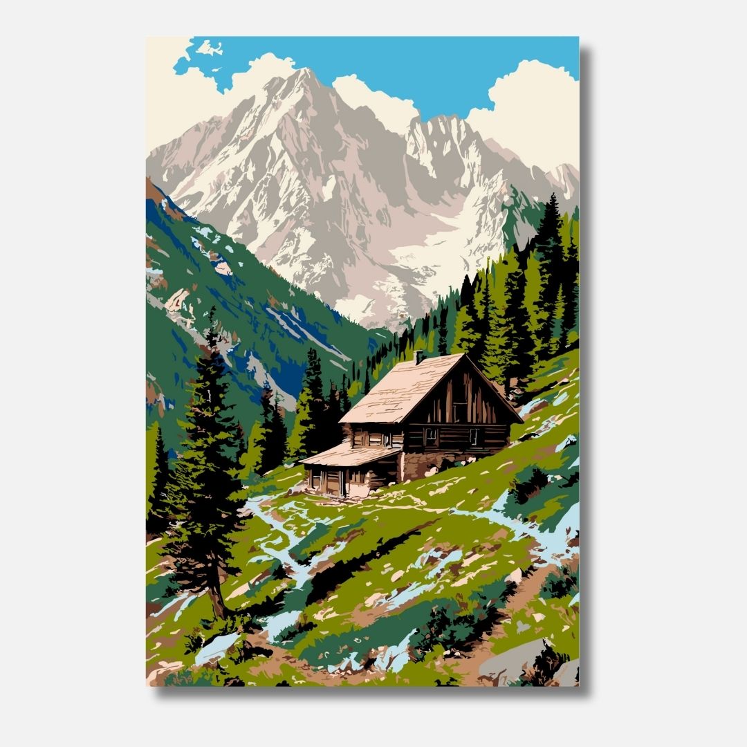 Alpenruhe - Malen nach Zahlen