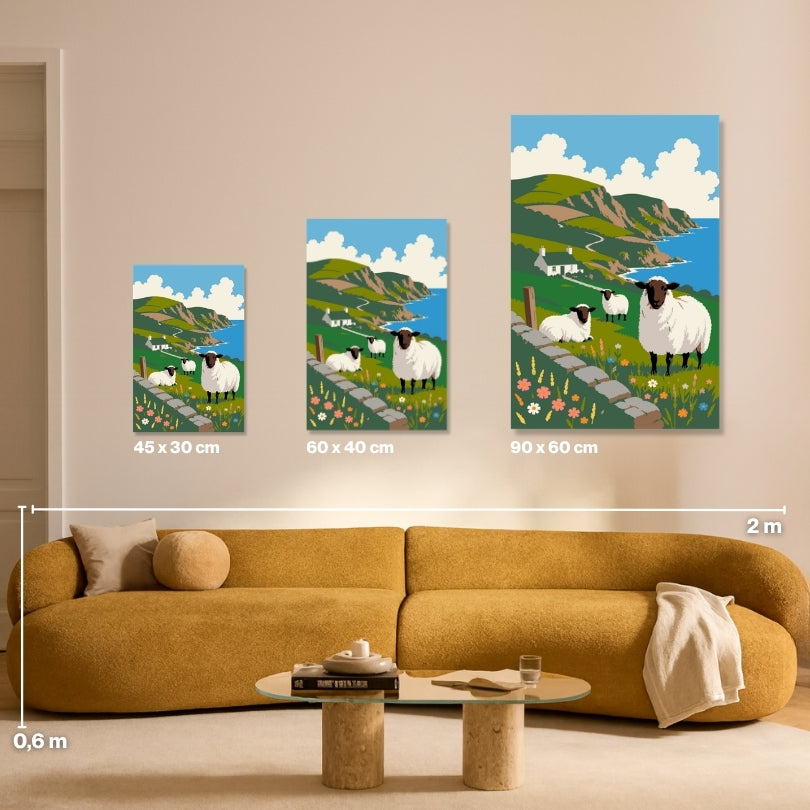 Grazing Sheep - Malen nach Zahlen
