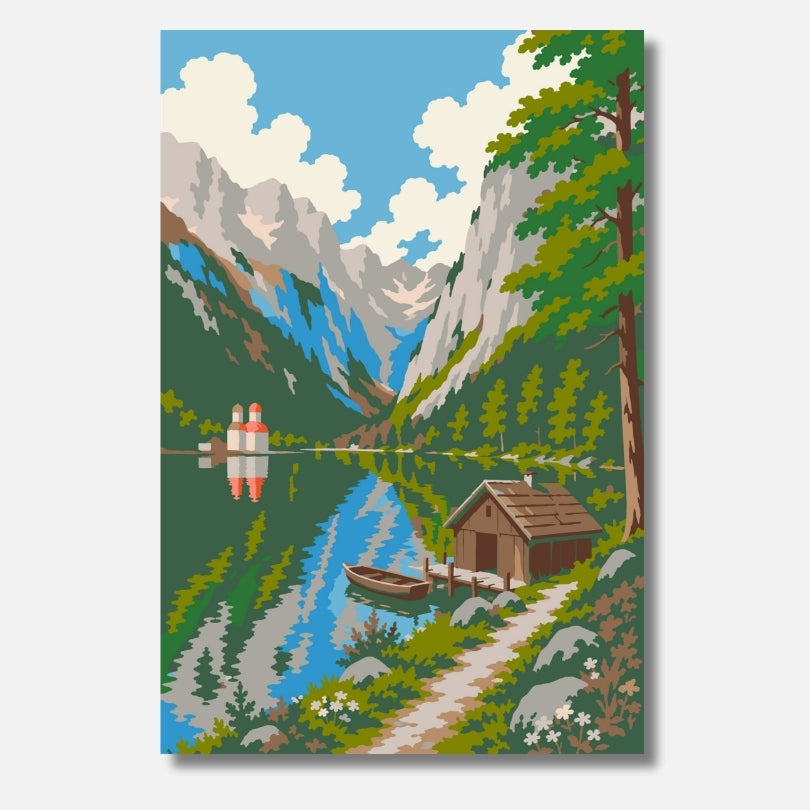 Mountain Mirror - Malen nach Zahlen
