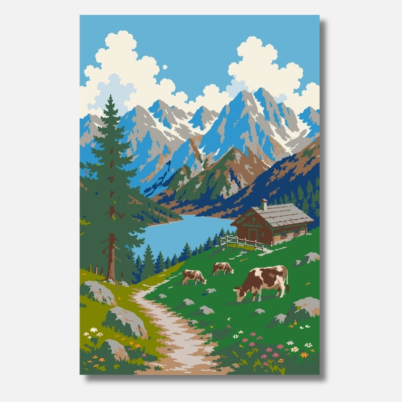 Summer in the Alps - Malen nach Zahlen