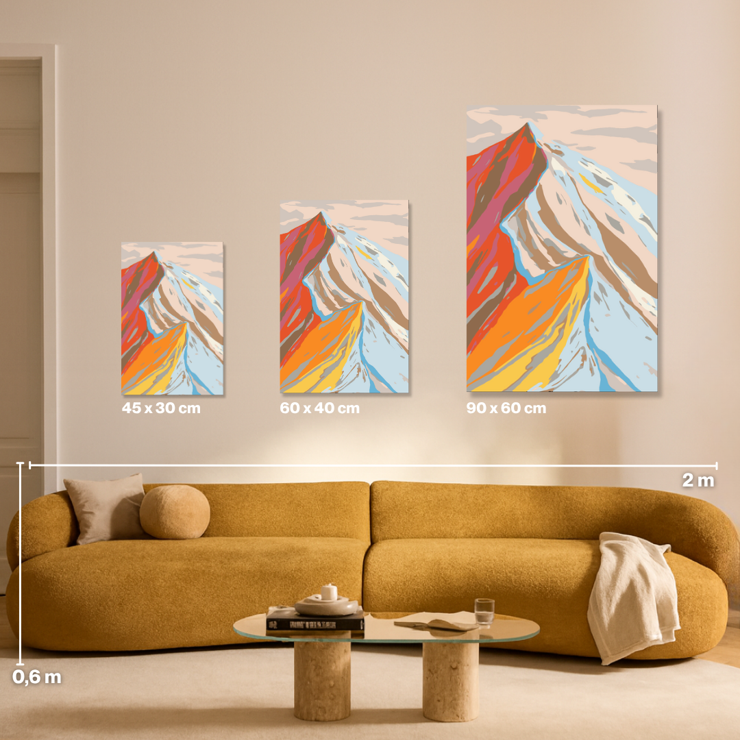 Sunset Mountains - Malen nach Zahlen