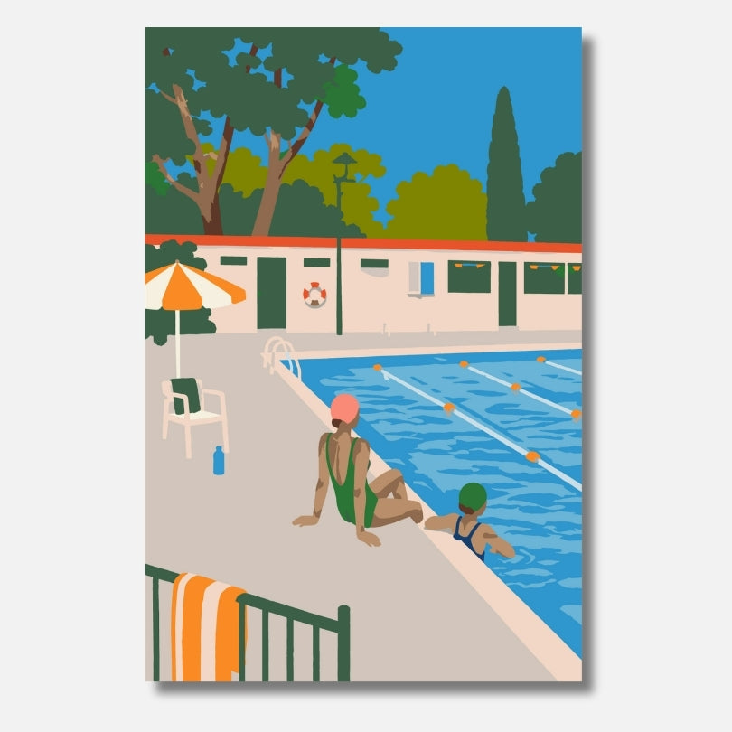 Poolside Pause - Malen nach Zahlen