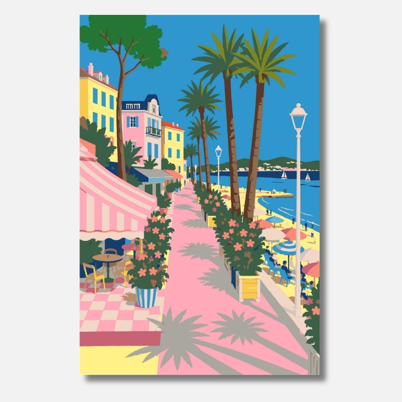Pink Promenade - Malen nach Zahlen