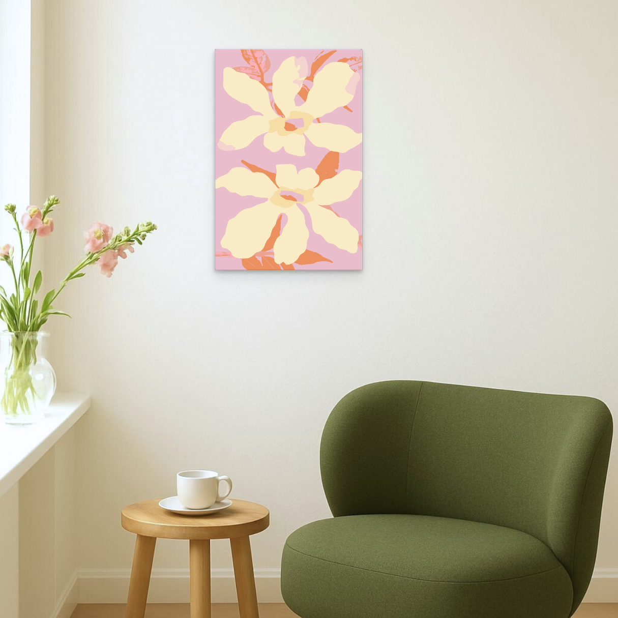 Pink Blossom - Malen nach Zahlen