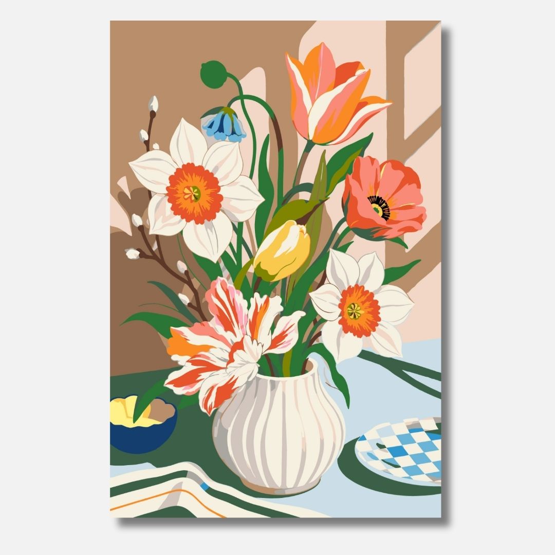 Blumenvase - Malen nach Zahlen