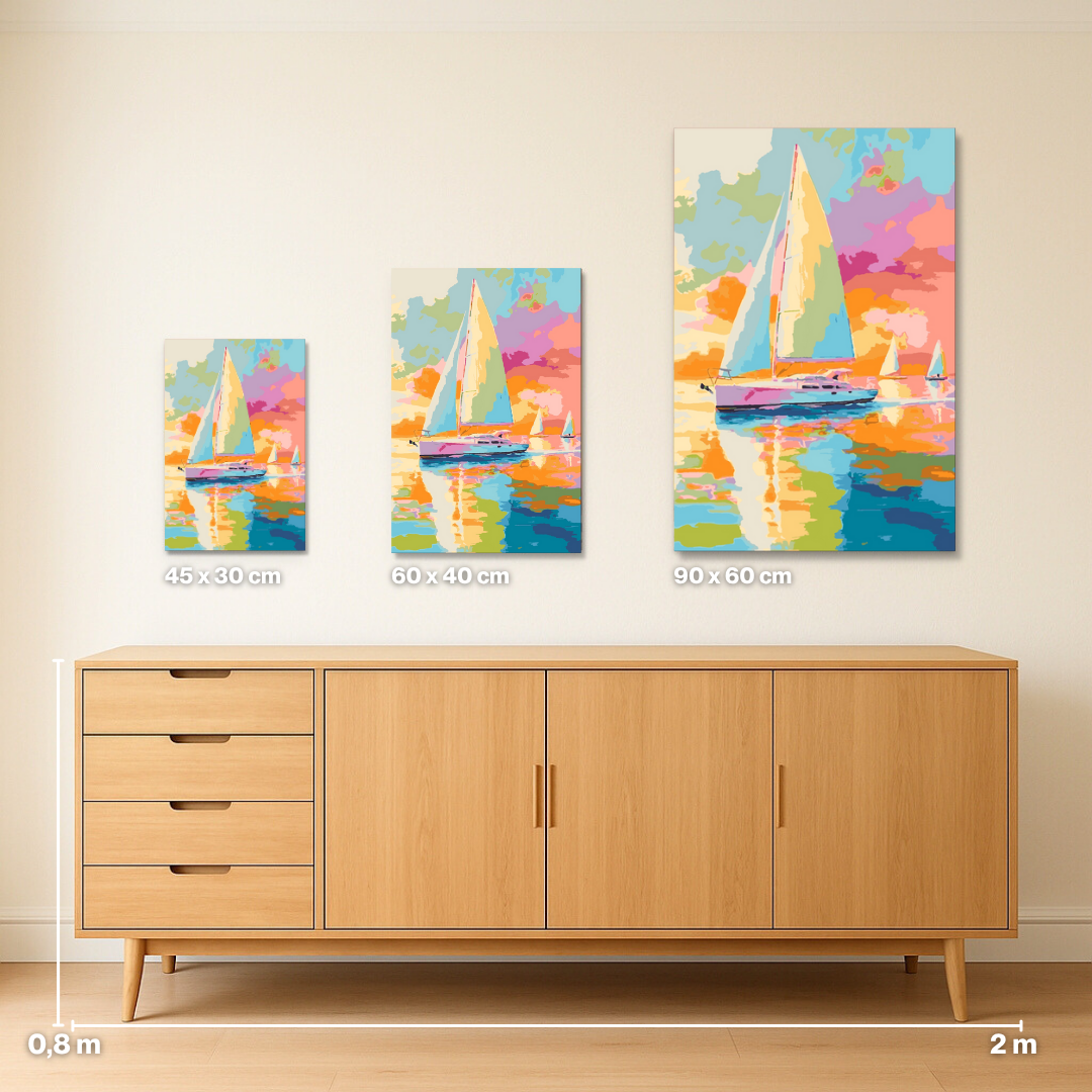 Segelboot - Malen nach Zahlen