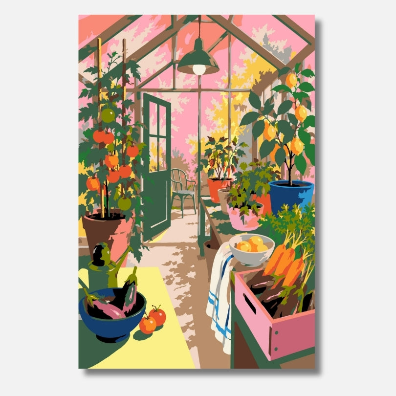 Sunlit Greenhouse - Malen nach Zahlen