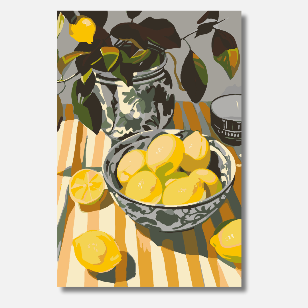 Yellow Citrus Delight - Malen nach Zahlen
