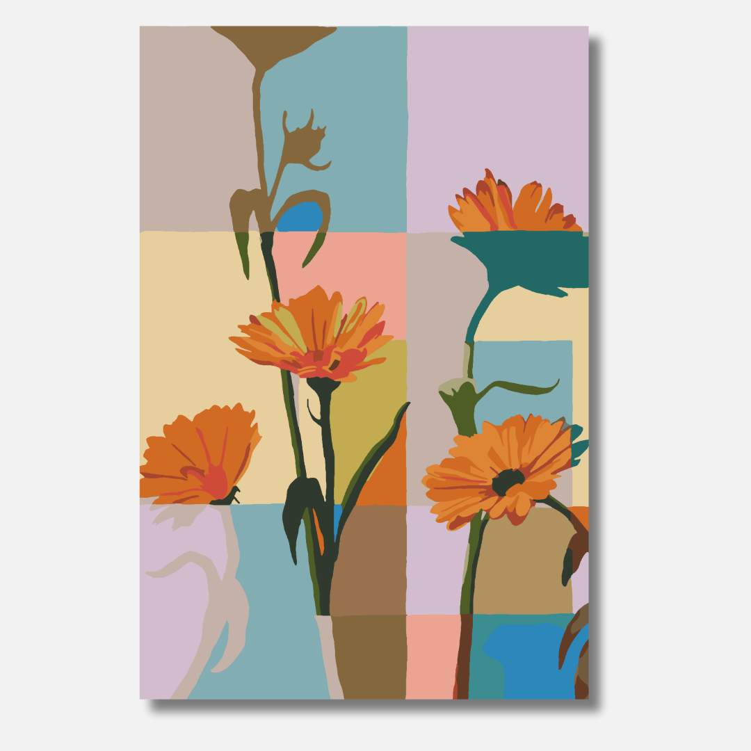 Flower Puzzle - Malen nach Zahlen