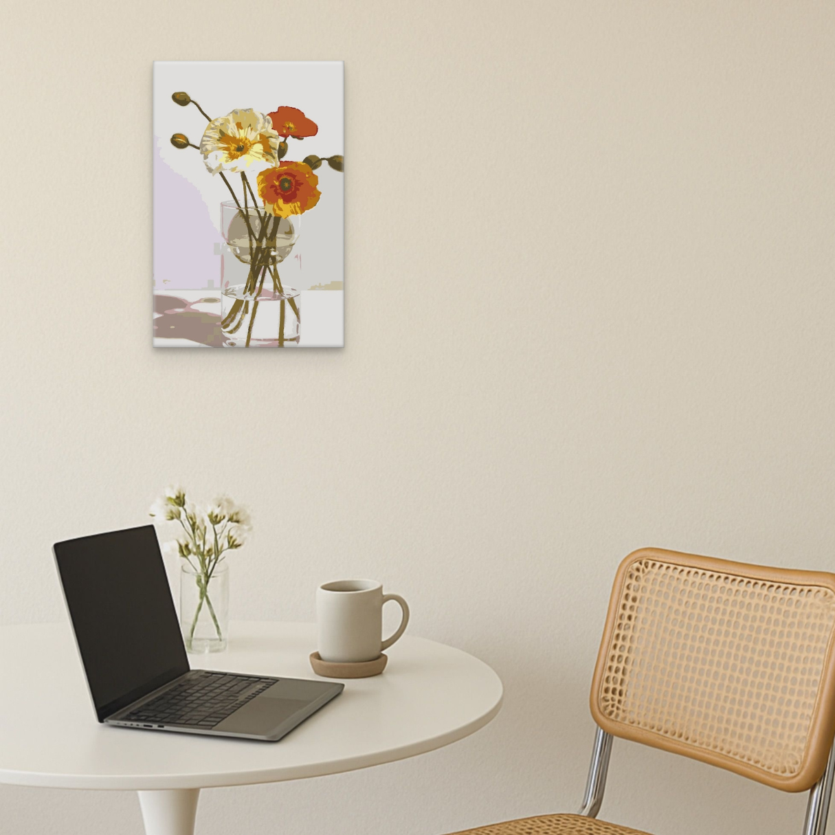 Mohnblumen Stillleben - Malen nach Zahlen