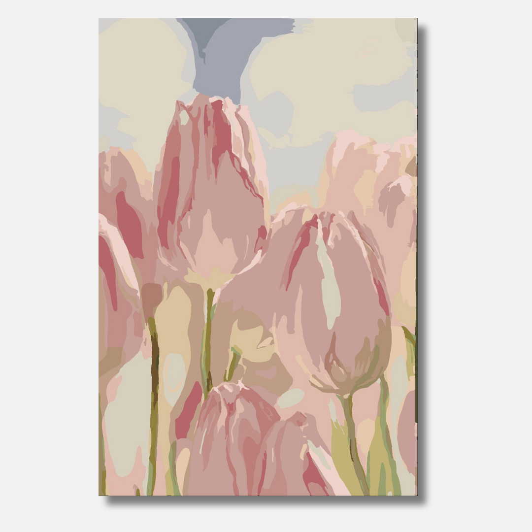 Blush Tulips - Malen nach Zahlen