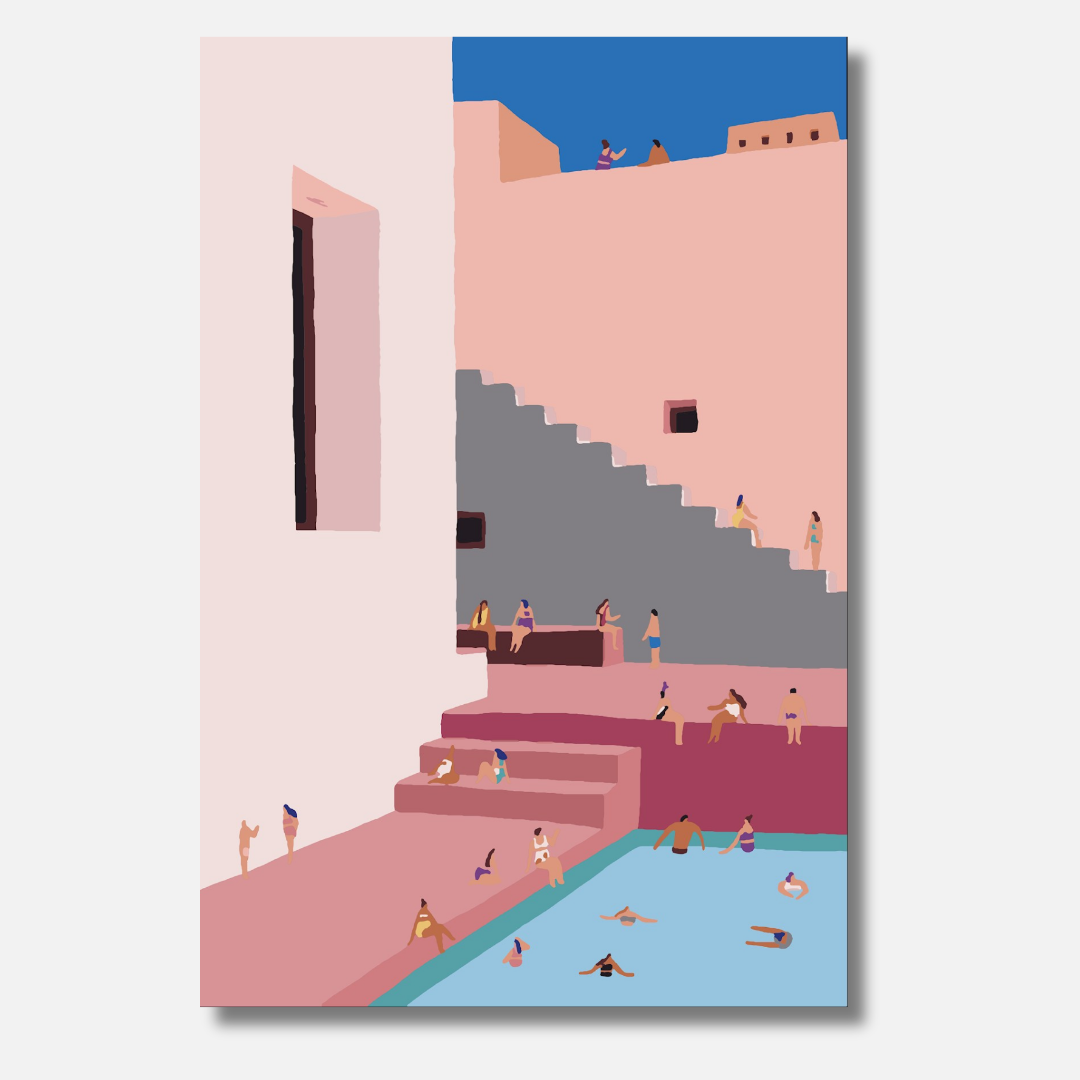 Poolside Steps - Malen nach Zahlen