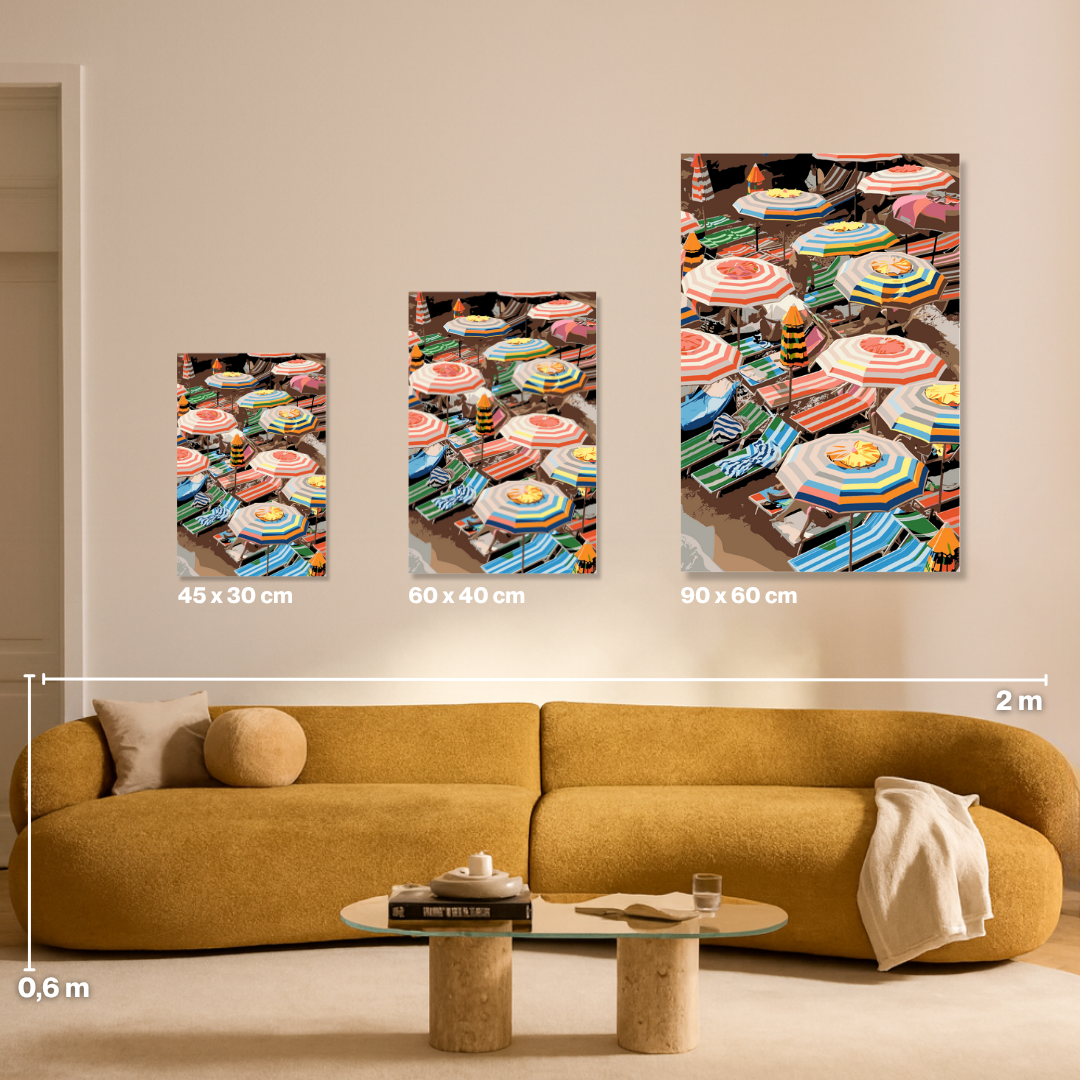 At the beach - Painting by numbers