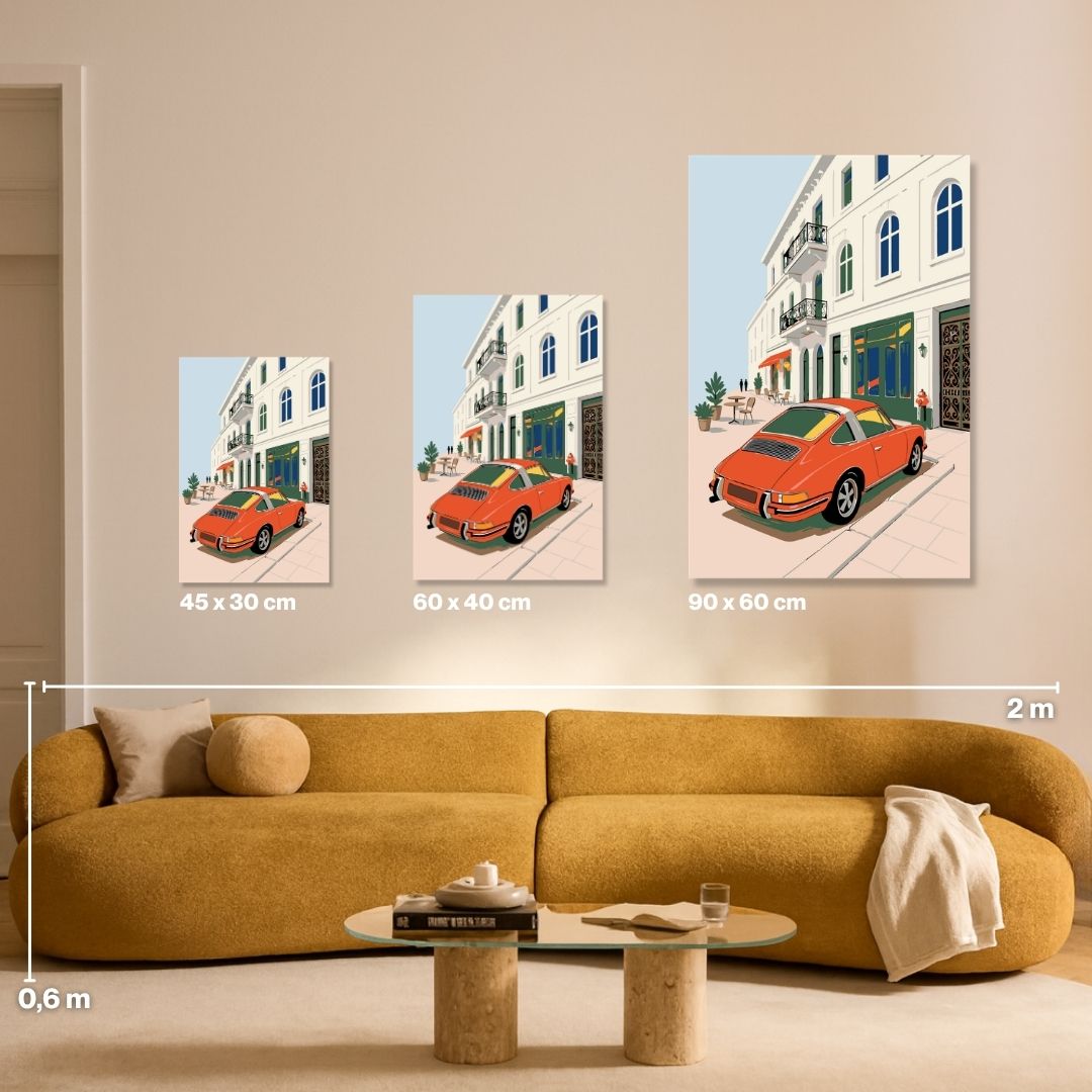 Rotes Auto - Malen nach Zahlen