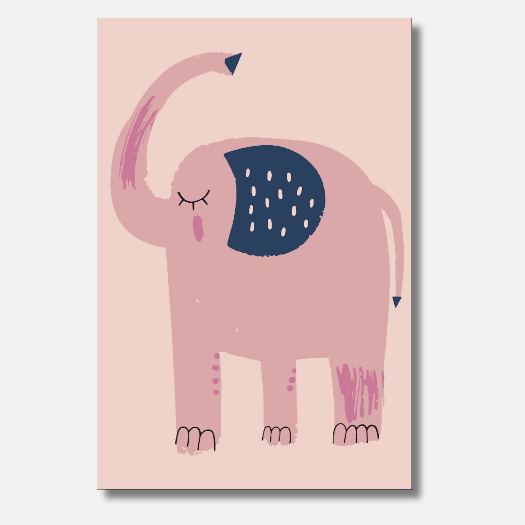 Rosa Elefant - Malen nach Zahlen