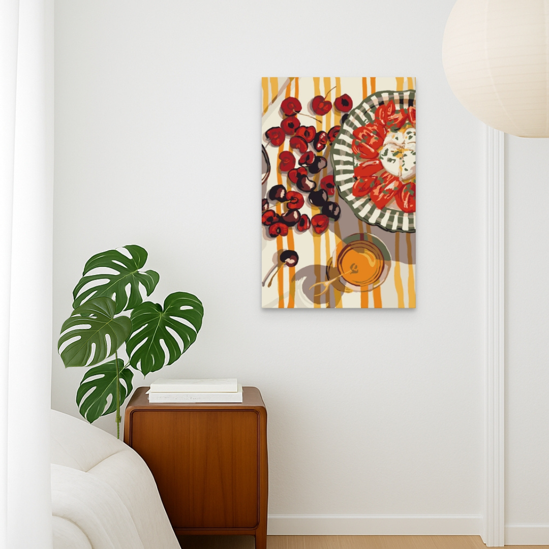 Caprese & Kirschen - Malen nach Zahlen