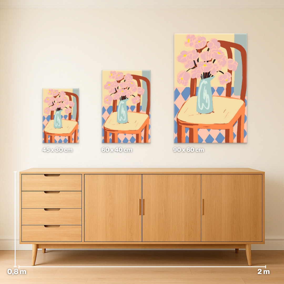 Blooming Chair - Malen nach Zahlen