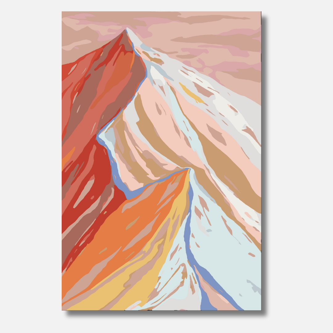 Sunset Mountains - Malen nach Zahlen