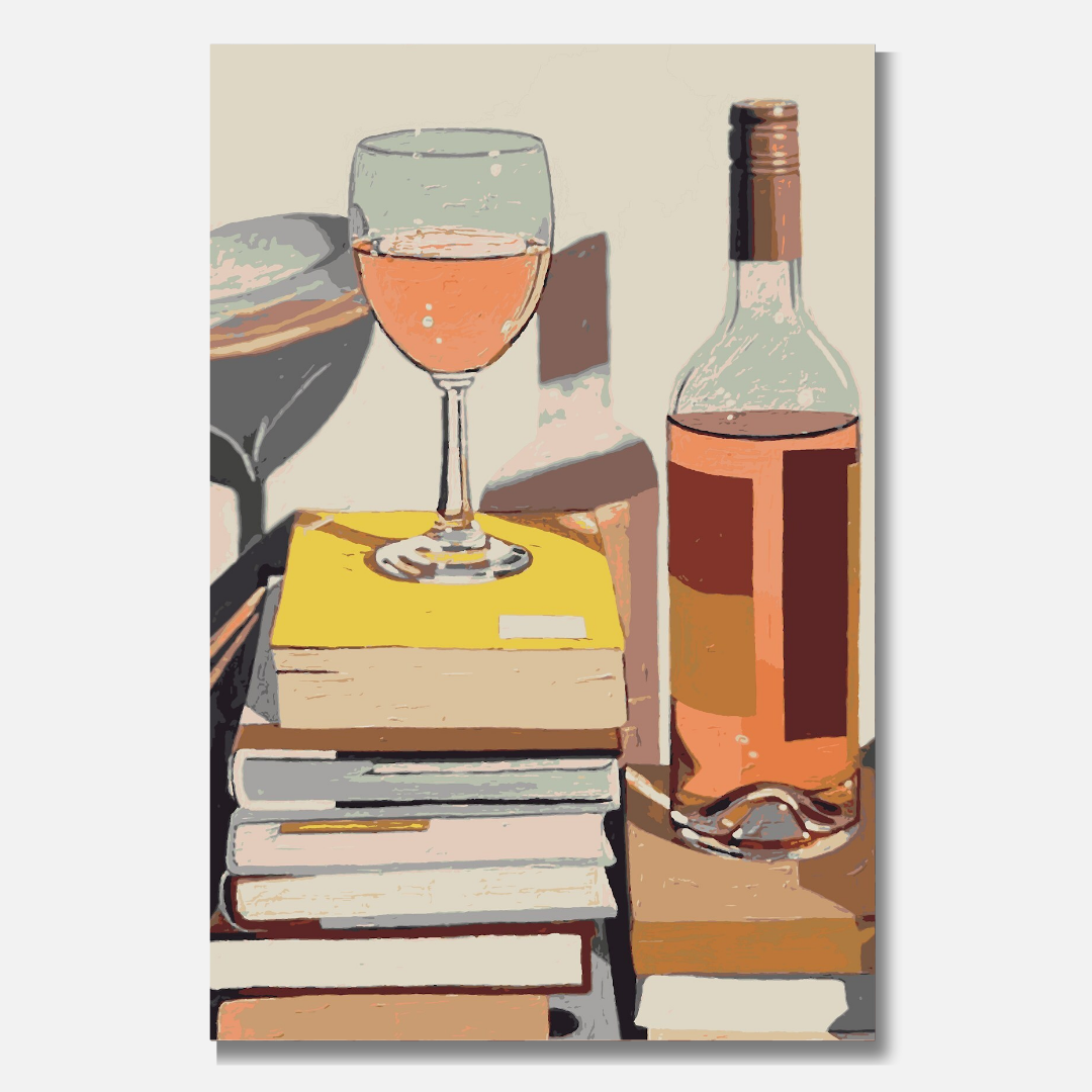 Books & Rosé - Malen nach Zahlen