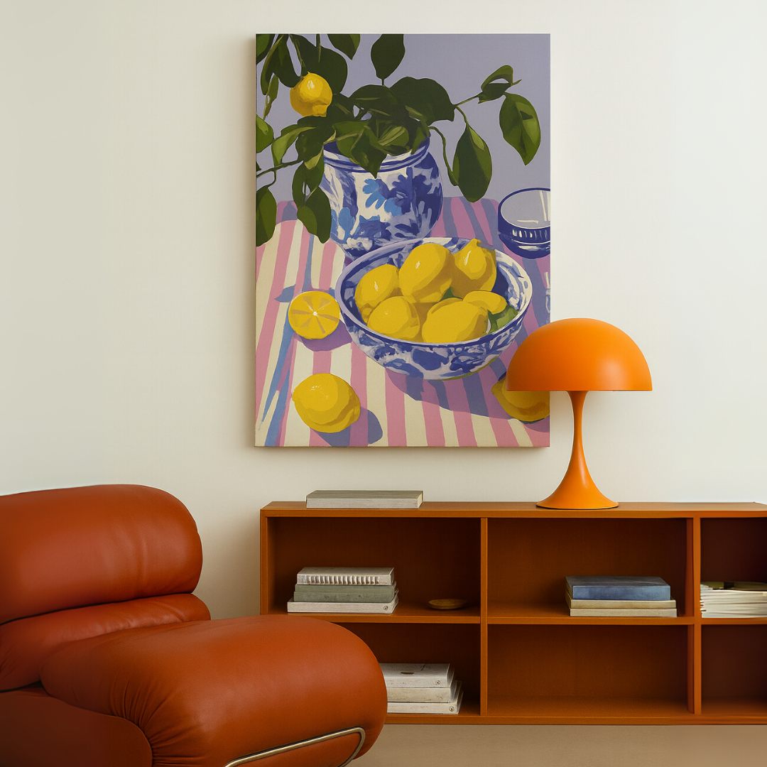 Striped Citrus Delight - Malen nach Zahlen