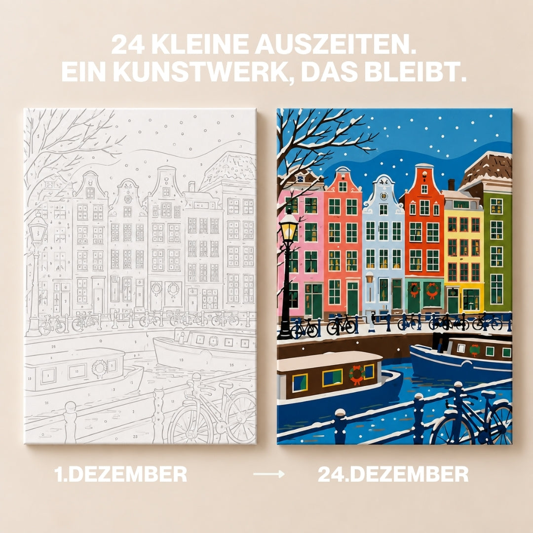 Canalside Christmas - Malen nach Zahlen Adventskalender