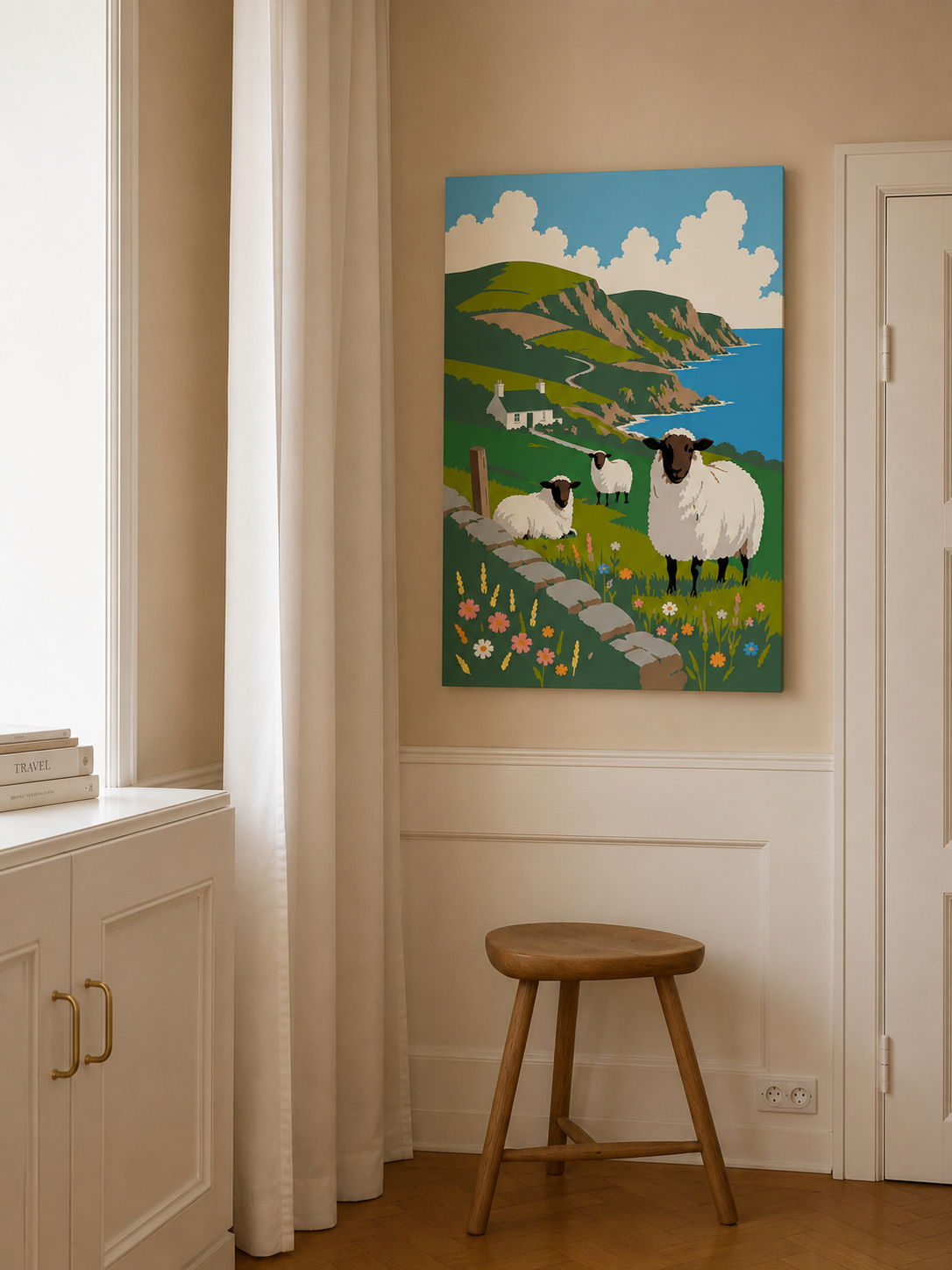 Grazing Sheep - Malen nach Zahlen
