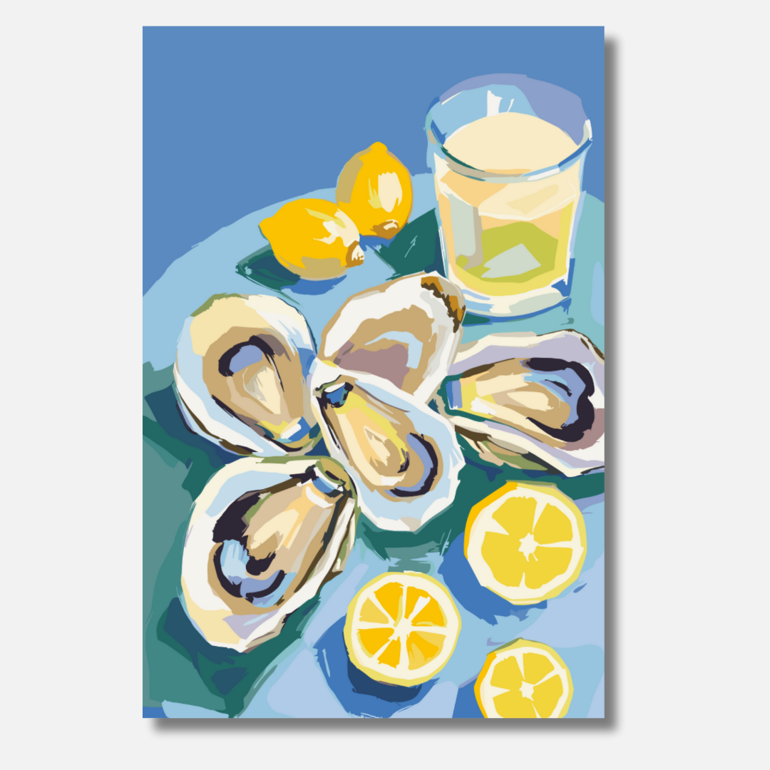 Austern & Zitronen - Malen nach Zahlen