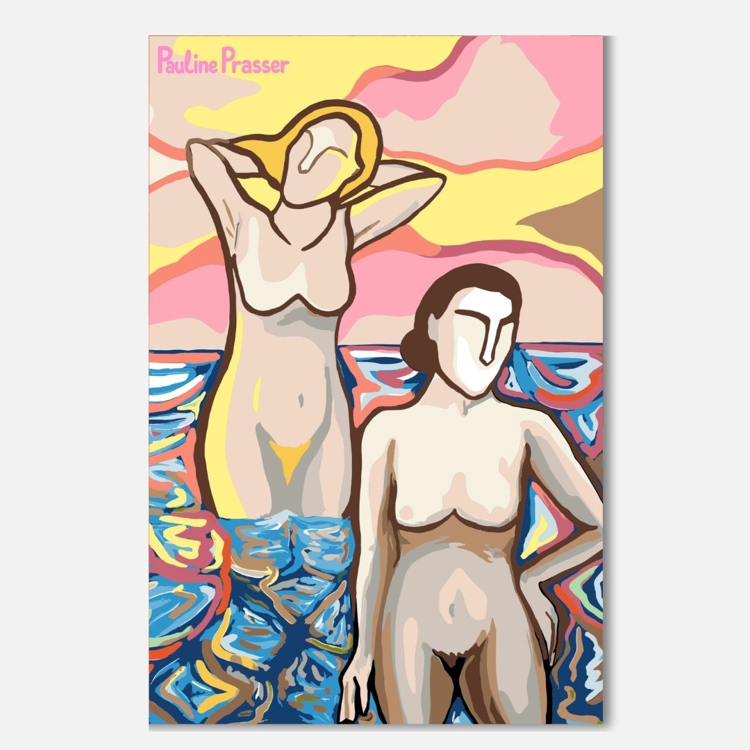 Zwei Badende Frauen - Malen nach Zahlen